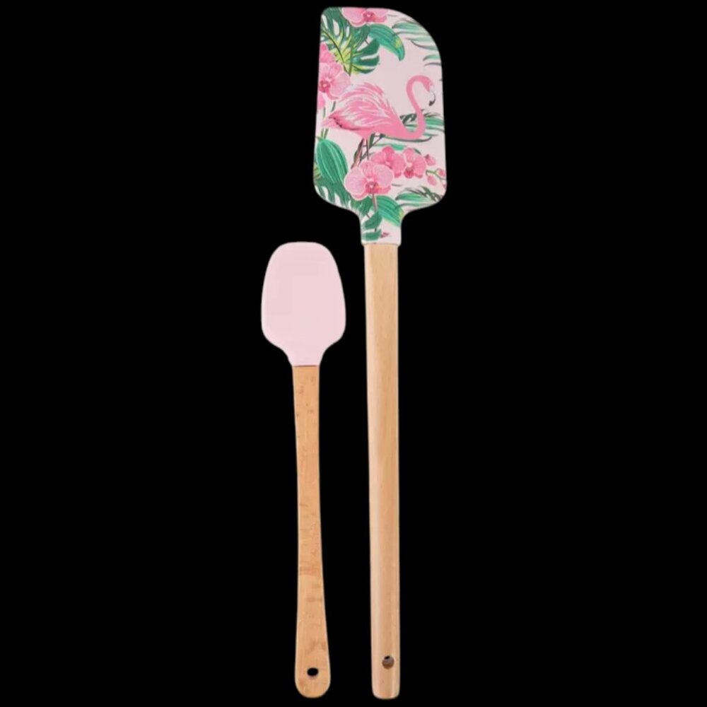 Set 2 Flamingo Silicone Spatulas NWT